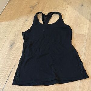 Lululemon Athletica Black Fitted Backless Tank Top